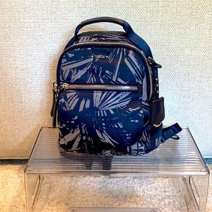 Tumi Witney Backpack Blue Palm Print. NWT!